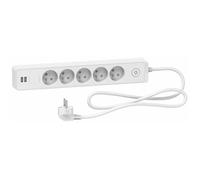 Gamme Rallonges multiprises Hauteur 400 mm Largeur 80 mm Profondeur 55 mm - Caractéristique 2 : Rallonge multiprise 5 prises