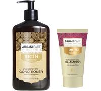 Gamme Ricin Après Shampoing Reconstructeur 400 Ml + Shampoing 50 Ml -A L`Huile De Ricin Bio [Soin Pour Cheveux] - Nourrit Renforce Hydrate - Tous Types De Cheveux[Z679]