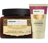Gamme Ricin Masque Renforçateur 500 Ml + Shampoing 50 Ml À L`Huile De Ricin Bio Soin Pour Cheveux Nourrit Renforce Hydrate Tous Types De Cheveux[Z680]