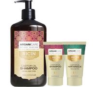 Gamme Ricin Shampoing Accélérateur De Croissance 400 Ml+Shampoing 50 Ml+Masque 50 Ml À L`Huile De Ricin Bio Soin Pour Cheveux Nourrit Renforce Hydrate Tous Types De Cheveux