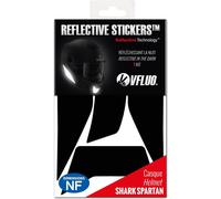 Gamme Stickers Noirs Rétro Réfléchissants-Bandes Casque Moto Shark Spartan-Homologation Fr-Technologie 3m¿-Haute Visibilité-Discret & Design-Adhérence Maximale-Noir