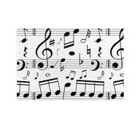 Gammes de Notes de Musique Noires, Puzzle de 1000 pièces en Bois, Jeu Familial, décoration Murale pour Adultes et Adolescents