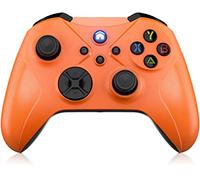 Gamrombo Manette sans fil de rechange pour X-Box One, X-Box One X/X-Box One S/X-Box Series S/X, avec prise audio/macro/turbo/double vibration - besoin de mise à niveau (orange)
