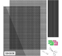 GAMSURFING Lot de 2 coques magnétiques en PVC avec trous de 1,2 mm pour boîtier d'ordinateur, ventilateur, aérations, châssis, haut-parleur, etc. 1200 x 300 mm