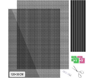 GAMSURFING Lot de 2 coques magnétiques en PVC avec trous de 1,2 mm pour boîtier d'ordinateur, ventilateur, aérations, châssis, haut-parleur, etc. 1200 x 300 mm
