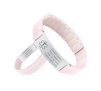 Gamtic Bracelet Medical Personnalisé pour Femme - ID Bracelet Sécurité SOS Urgent Alert, Imperméable Bracelets de Sport Fiteness Magnétique Bande Silicone Reglable Pour Homme Ados (Rose)