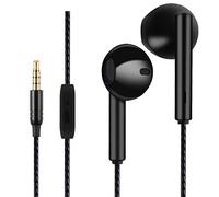 GAMURRY Écouteurs Intra-Auriculaires, Jack 3,5 mm, pour Le Sport, résistants à la Transpiration, Isolation du Bruit, Haute qualité, Basses puissantes, pour Samsung, Xiaomi, Sony, Huawei, etc, Noir