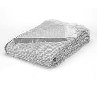 GAMUSI Becko Arias Plaid multifonction en coton doux pour canapé ou lit Gris 130 x 180 cm