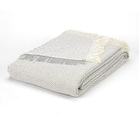 GAMUSI Becko Arias Plaid multifonction en coton doux pour canapé ou lit Gris clair 180 x 260 cm