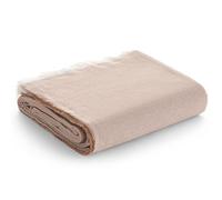 GAMUSI Housse de canapé pour 3 places, polyvalente, housse de lit 135/150 cm, foulard Jarapa, housse de canapé, coton, uni, 230 x 280 cm, Beige