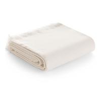 GAMUSI Jarapa Housse de canapé 3 places multi-usages en coton uni pour lit de 135/150 cm Écru 230 x 280 cm