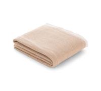 GAMUSI Jeté de lit Multifonction en Coton pour lit (130 x 180 cm, Beige)