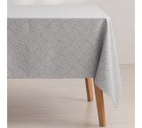 GAMUSI Nappe Anti-Taches pour Table carrée Jacquard imperméable, 140 x 140 cm, Toucher Tissu, Couleur Grise - Ring