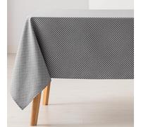 GAMUSI Nappe Anti-Taches pour Table rectangulaire Petits Losanges Lisse Jacquard imperméable, 140 x 100 cm, Toucher Tissu, Couleur Anthracite