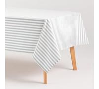 GAMUSI Nappe Anti-Taches rectangulaire Tissu Coton imperméable à Rayures Eau de mer, 140 x 240 cm