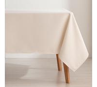 GAMUSI Nappe Antitache Table Rectangulaire Lurex Fil Doré Jacquard Imperméable 140x200 cm, Toucher Tissu, Couleur Écru/Or Glazar