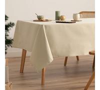 GAMUSI Nappe de Noël Unie en Fil doré pour Table à Manger rectangulaire décoration de Noël 140 x 200 cm Couleur Vert Olive/Or