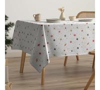 GAMUSI Nappe Noel rectangulaire Anti-Taches étoiles de Noël 160x350 cm