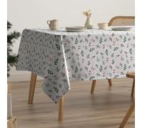 GAMUSI Nappe Noel rectangulaire Anti-Taches imprimé Fleurs de noël 160x350 cm