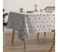 GAMUSI Nappe Noel rectangulaire Anti-Taches Motif Arbre de noël Or 160x100 cm