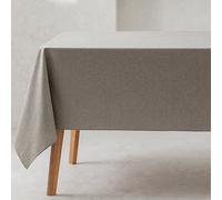 GAMUSI Nappe unie Tissu coton biologique imperméable anti-taches rectangulaire couleur gris foncé 140 x 300 cm
