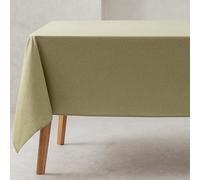 GAMUSI Nappe Unie Tissu Coton Biologique imperméable Anti-Taches rectangulaire Couleur Verte 140 x 100 cm