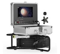 GAMWATER 20M Endoscope Industriel Écran HD 7 Pouces, Caméra d'Inspection 23 mm IP68 Étanche, 12 LED, Batterie 2600 mAh, Carte TF 32 Go, pour Inspection Tuyaux, Égouts et Cheminées