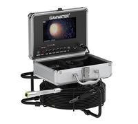 GAMWATER 30M Endoscope Industriel Écran HD 7 Pouces, Caméra d'Inspection 23 mm IP68 Étanche, 12 LED, Batterie 2600 mAh, Carte TF 32 Go, pour Inspection Tuyaux, Égouts et Cheminées
