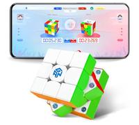 GAN 356 i Carry E, Cube Connecté 3x3 avec 150h Autonomie Version Mat | 3x3 Speed Cube Contrôle par Appli, Cube Magique Réglable GES Pro+ pour Débutants et Pros, sans Recharge