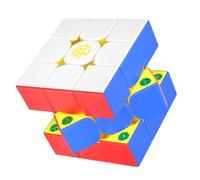 GAN 356ME Golden Magic Cube, Cube Magique Magnetique 3x3x3 Aimanté sans Autocollant,Cadeau pour Enfants Adultes, Édition Nouvel an Chinois 2025