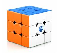 GAN 356RS Speed Cube Magique 3x3x3, Magic Cube de Vitesse sans Autocollant, Jeu de Casse-Tête Classique avec GES+/Numérique IPG en Forme d'Aile, Cube Lisse Facile à Tourner, Cadeau pour Enfants Adulte
