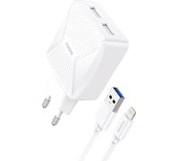 GaN Foneng EU50 Chargeur, 35W 2x USB-C vers Type-C vers Lightning (blanc)