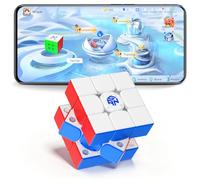 GAN i4 Leap Speed Cube 3x3, Magic Cube Connecté Bluetooth, Noyau Intelligent Omnidirectionnel avec Station de Charge GanPod, Suivi Gyroscopique Via l'App et Compétitions en Ligne