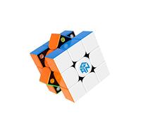 GAN Magic Cube Magnétique 3x3x3, Puzzle Cube de Vitesse Rapide Fluide sans Autocollant avec Système GES Pro, Surface en Cellules et Magnétique Réglable pour Enfant Adulte, Serie 356X v2