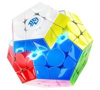 GAN Megaminx Cube Maglev V2, Megamix Speed Cube Magnétique avec 160 Aimants, Cube de Vitesse Rapide & Lisse & Tension Réglable & Anti-Pop, Cadeau Enfants Adultes - Modèle Phare 2024, Gris (UV Coated)
