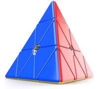 GAN Pyraminx M 3 x 3 60 Cube magique magnétique Speed sans autocollant | Bukefuno GAN Cube pyramide 3 x 3 x 3 aimants 64 g Système de positionnement du noyau Coupe d'angle rapide et silencieux