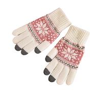 Gan Resille Annee 80 d'hiver pour femmes par temps froid, thermiques chauds pour la course à pied Gan s Chaud Femme Hiver (White, One Size)