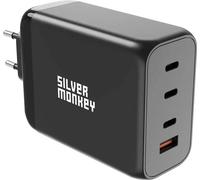 Gan Silver Monkey Sma153 200W 3Xusb-C Pd Usb-A Qc 3.0 Chargeur - Noir