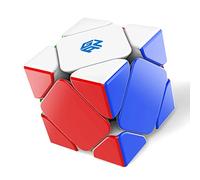 GAN Skewb Magique Cube de Vitesse Magnétique, Speed Cube sans Autocollant, Puzzle Jeu de Casse-Tête avec 32 Aimants/GES Pro/6 Niveaux Elastiques Régularisable/IPG Magnétique Cadeau pour Enfant Adulte