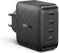 GaN Tech 65W 4 Ports USB C Fast Charger Compatible with iPhone 16 Plus Pro Max 15 14 13 12 11xGalaxy S24 Ultra Plus S23 S22 S21 Pixel 9 8 7 6 iPad Pro Air Mini MacBook M4 M3 M2 M1