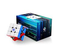 GAN V100 Maglev Speed Cube 3x3, Positionnemen Omnidirectionnel Version Mat | Cube Magique Magnétique 64g Léger, 55mm, cube Magique casse-tête et cadeau d'anniversaire idéal pour enfants et adultes