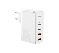 Baseus Chargeur mural GaN2 Pro 100 W USB-C QC 4+ PD 4x USB Blanc
