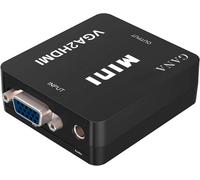 Gana Adaptateur convertisseur VGA vers HDMI avec transmission audio HDTV 1080p et câble USB Charge pour alimentation pour TV,ordinateur,Projecteur,ordinateur portable,DVD,av,noir