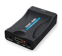 GANA Adaptateur Péritel vers HDMI, 1080P Convertisseur péritel SCART vers HDMI avec câble d'alimentation USB pour la Connexion d'un décodeur, d'un Lecteur DVD, d'un boîtier STB etc.