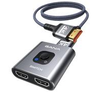 GANA Commutateur HDMI 2.1, Répartiteur HDMI 8K 2 en 1 Sortie, Switch HDMI 4K 60Hz, Bi-Direction Manuel - 2 Entrées 1 Sortie ou 1 Entrée 2 Sorties - Compatible avec PS5, PS4, Xbox, Blu-Ray, PC