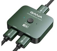 GANA Commutateur HDMI 2.1, Switch HDMI 8K 2 en 1 Sortie, Prend en Charge 4K @ 120 Hz, 8K @ 60 Hz,Compatible avec PS5/4, Xbox, Roku, Apple TV, Fire Stick,Green
