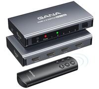 GANA Commutateur HDMI 5 en 1 sortie 4K @ 60 Hz, répartiteur HDMI avec sélecteur à distance, compatible avec PS5/4, Xbox, Nintendo Switch, Roku, TV, Fire Stick