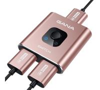 GANA Commutateur HDMI bidirectionnel 4K @ 60 Hz, en Aluminium 2 en 1 Sortie, hub HDMI Manuel Compatible avec Xbox PS5/4/3 Lecteur Blu-Ray Fire Stick Roku