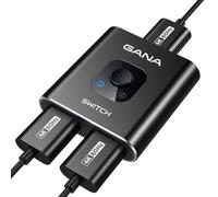 GANA Commutateur HDMI bidirectionnel 4K@60 Hz, en Aluminium 2 en 1 Sortie, hub HDMI Manuel Compatible avec Xbox PS5/4/3 Lecteur Blu-Ray Fire Stick Roku