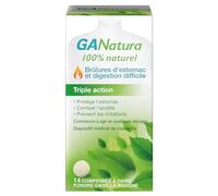 GANatura 100% Naturel Brûlures d'estomac et digestion difficile - 14 Comprimés Comprimé(S) pc(s)